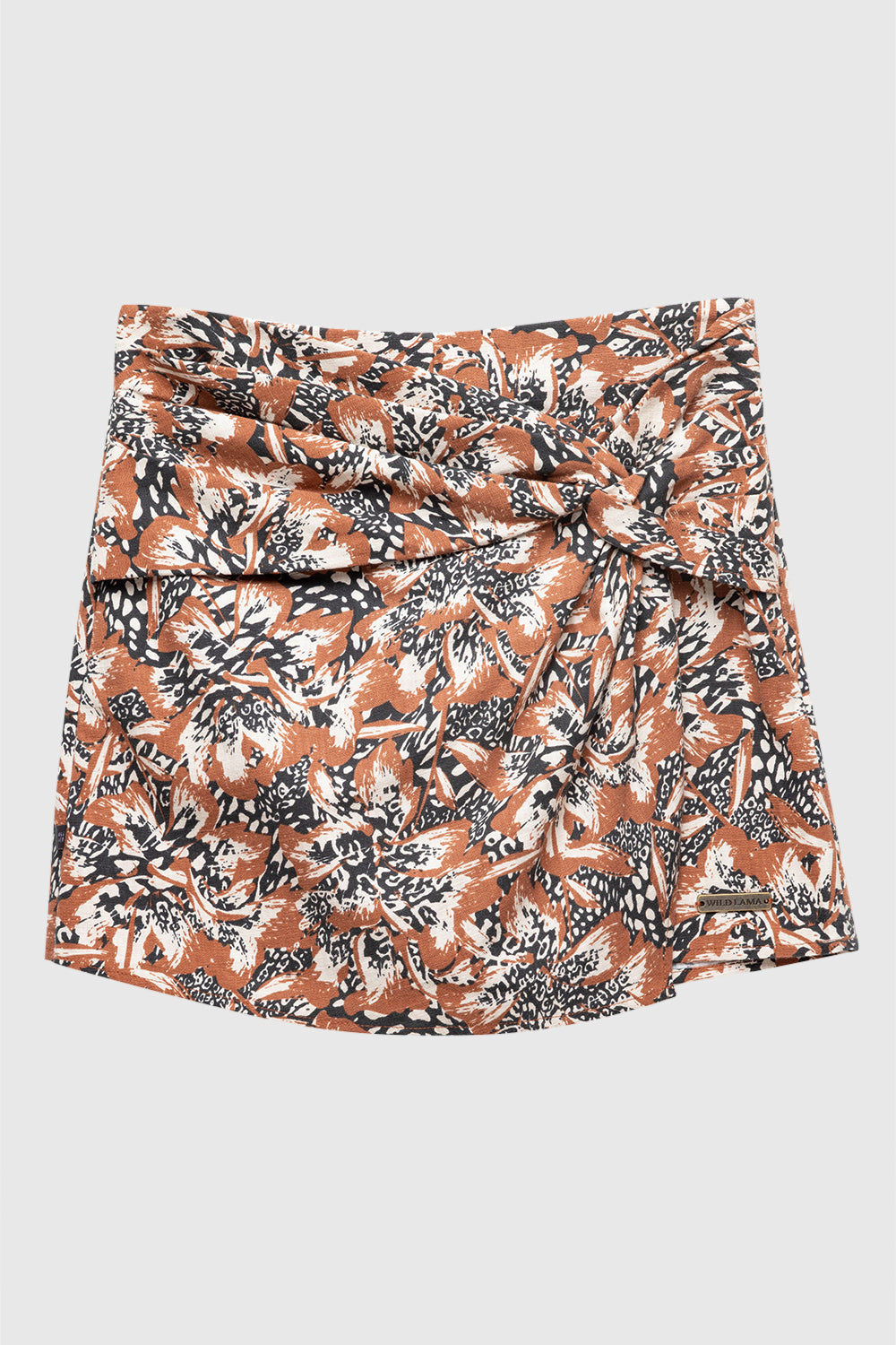 Short Rizo Orgánico Print Terracota Animal Flora Mujer