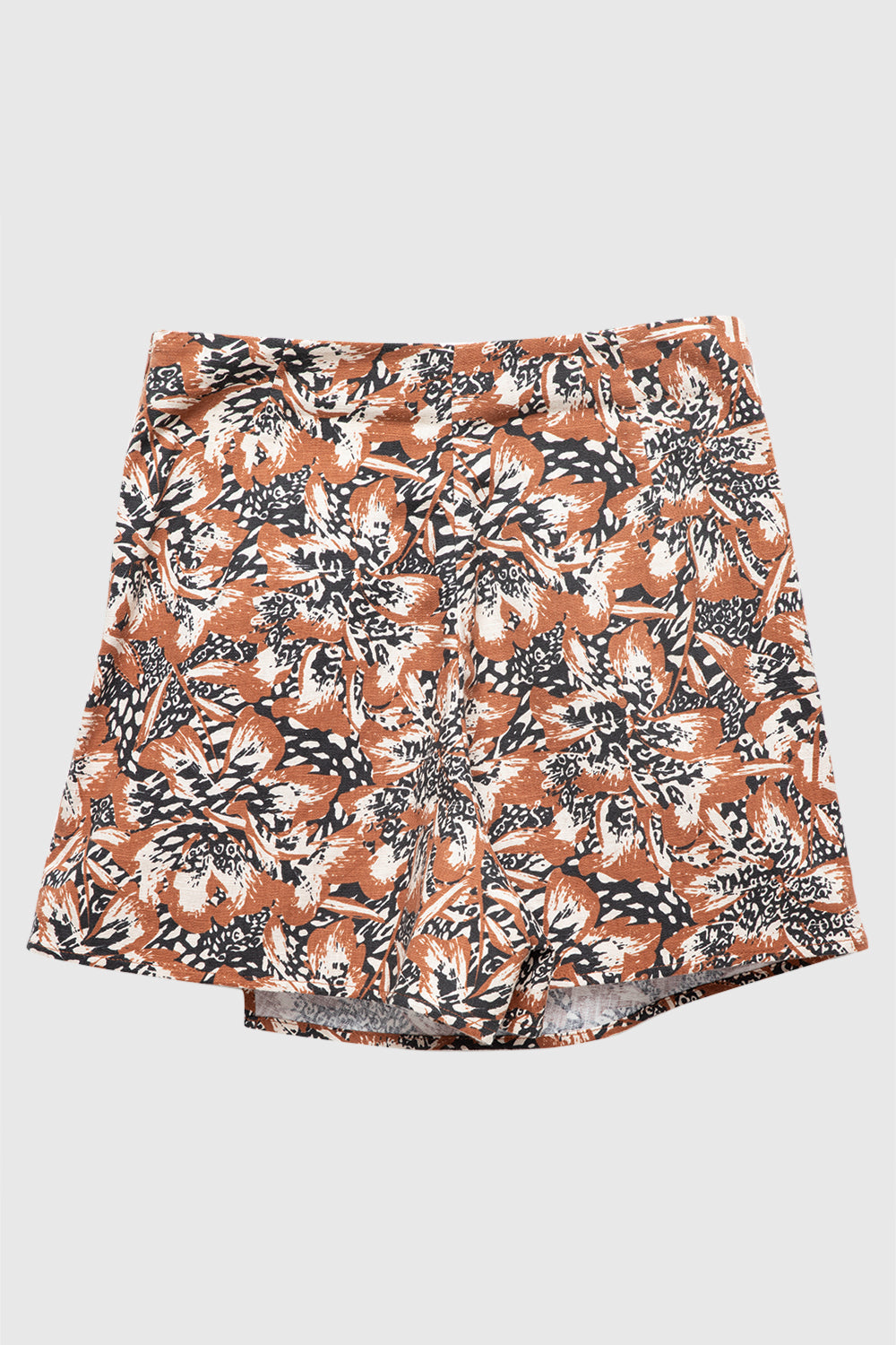 Short Rizo Orgánico Print Terracota Animal Flora Mujer