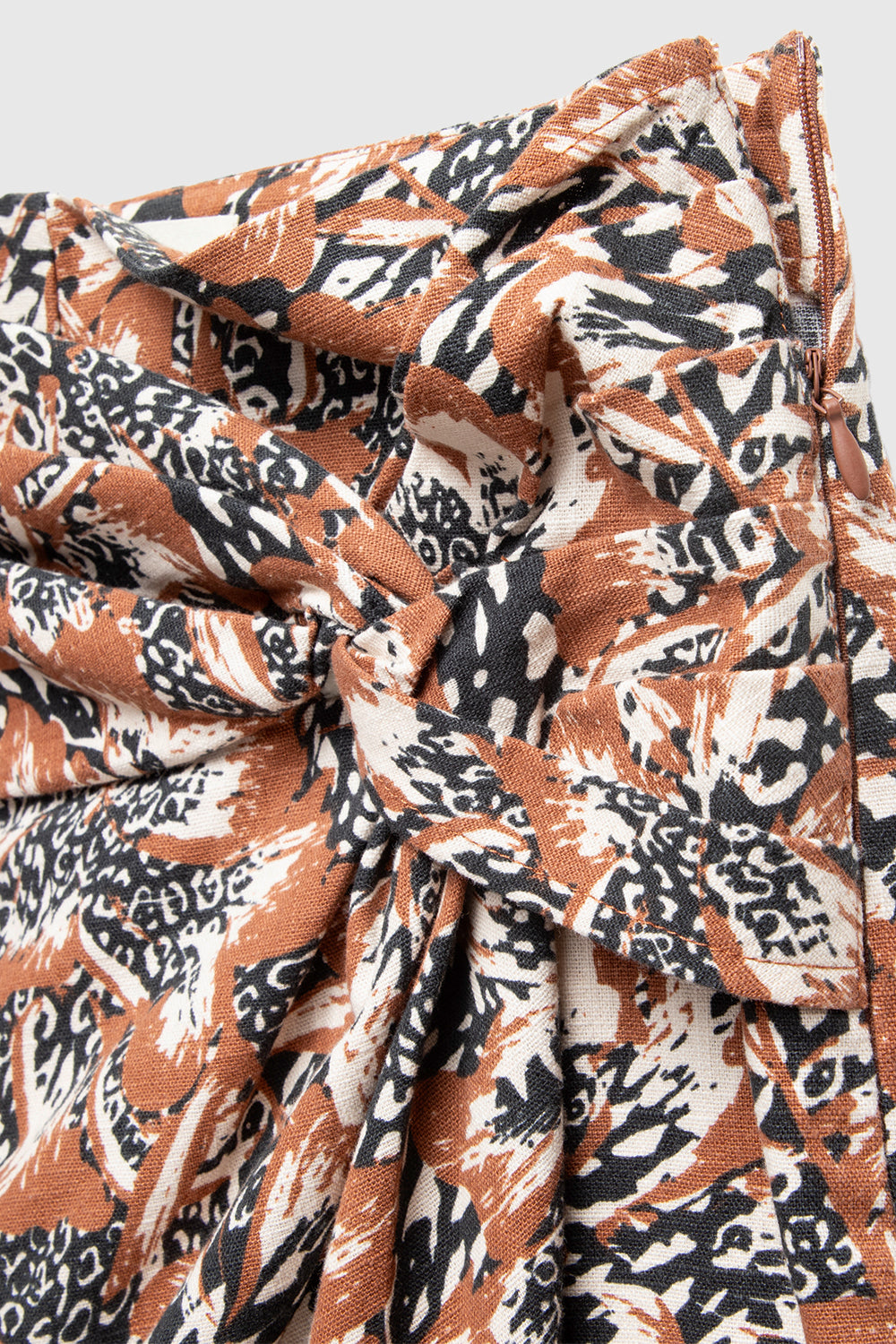 Short Rizo Orgánico Print Terracota Animal Flora Mujer