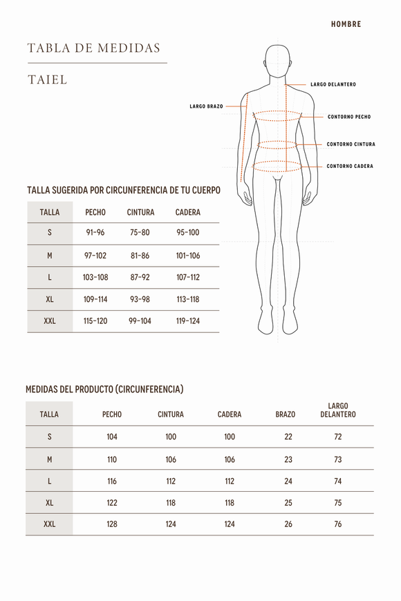 Polera Taiel Orgánica Beige Hombre