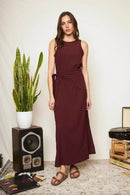 Vestido Elba Reciclado Burdeo Mujer-2