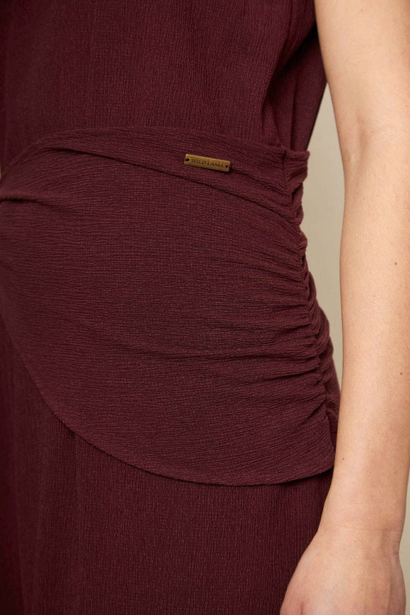 Vestido Elba Reciclado Burdeo Mujer