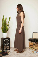 Vestido Elba Reciclado Café Mujer-4