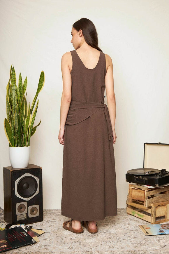 Vestido Elba Reciclado Café Mujer