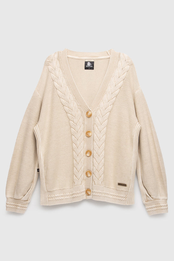 Cardigan Sani Orgánico Beige Mujer