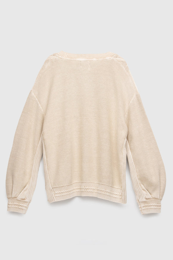 Cardigan Sani Orgánico Beige Mujer