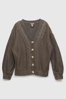 Cardigan Sani Orgánico Verde Mujer-5
