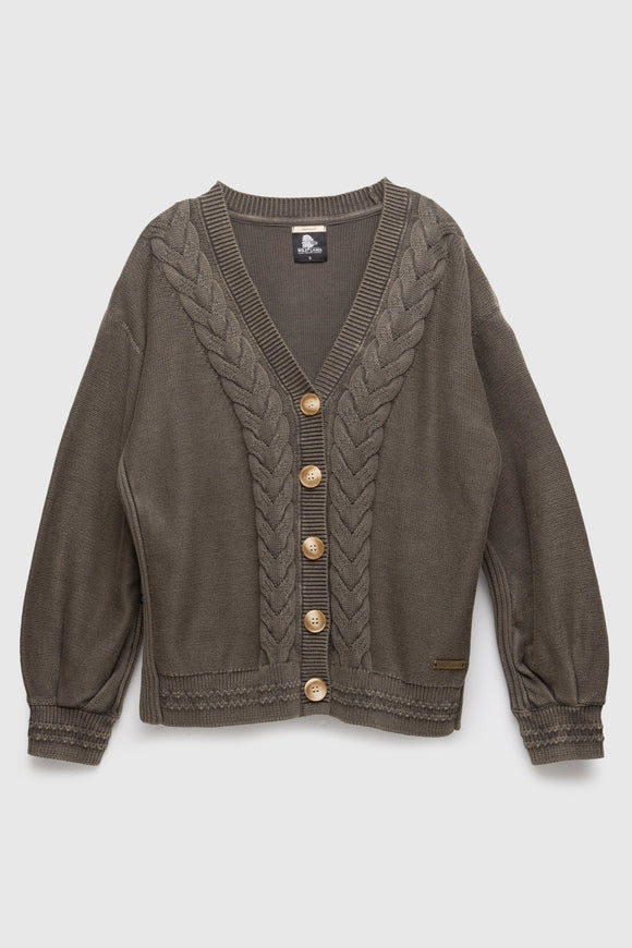 Cardigan Sani Orgánico Verde Mujer