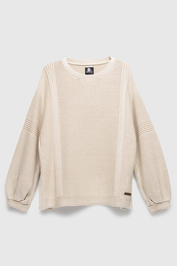 Sweater Viga Orgánico Beige Mujer