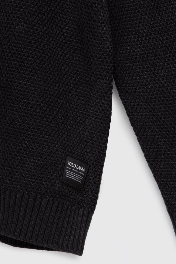 Sweater Rau Orgánico Negro Hombre