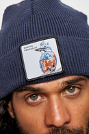 Gorro Huilo Reciclado Azul-5