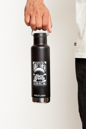 Botella Insulated Reciclada Moto Negra x Klean Kanteen