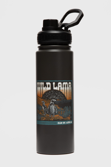 Botella Noa Reciclada Negra Print Pingüino