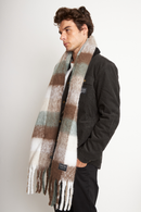 Bufanda Veru Reciclada Tartán Beige-1