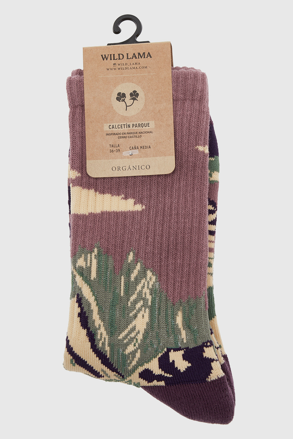 Calcetín Urbano Parque Orgánico Rosa Viejo