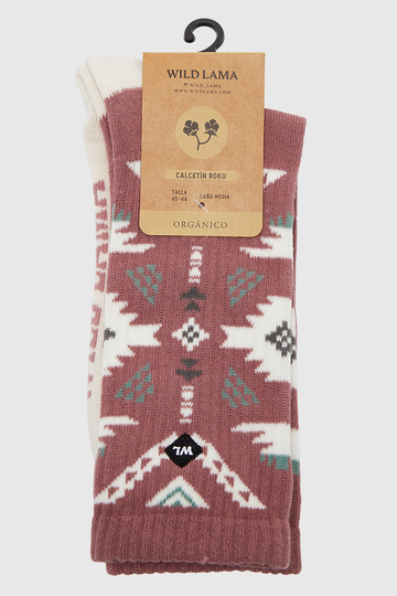 Calcetín Urbano Roku Orgánico Tribal Rosa Viejo - 0