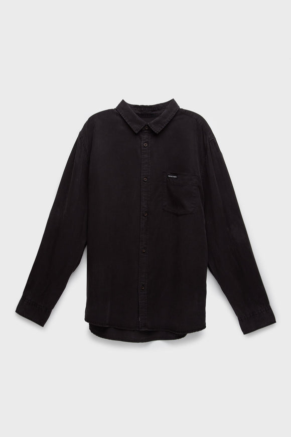 Camisa Jim Tencel Negra Hombre