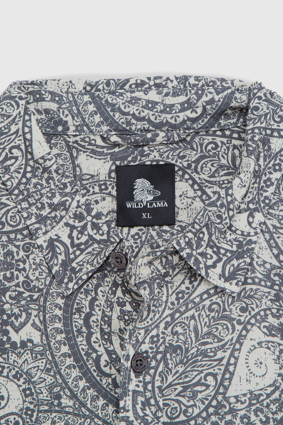 Camisa Mero Paisley Azul Hombre ECOVERO™