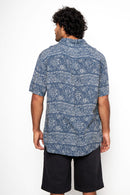 Camisa Mero Tribal Azul Hombre ECOVERO™-4