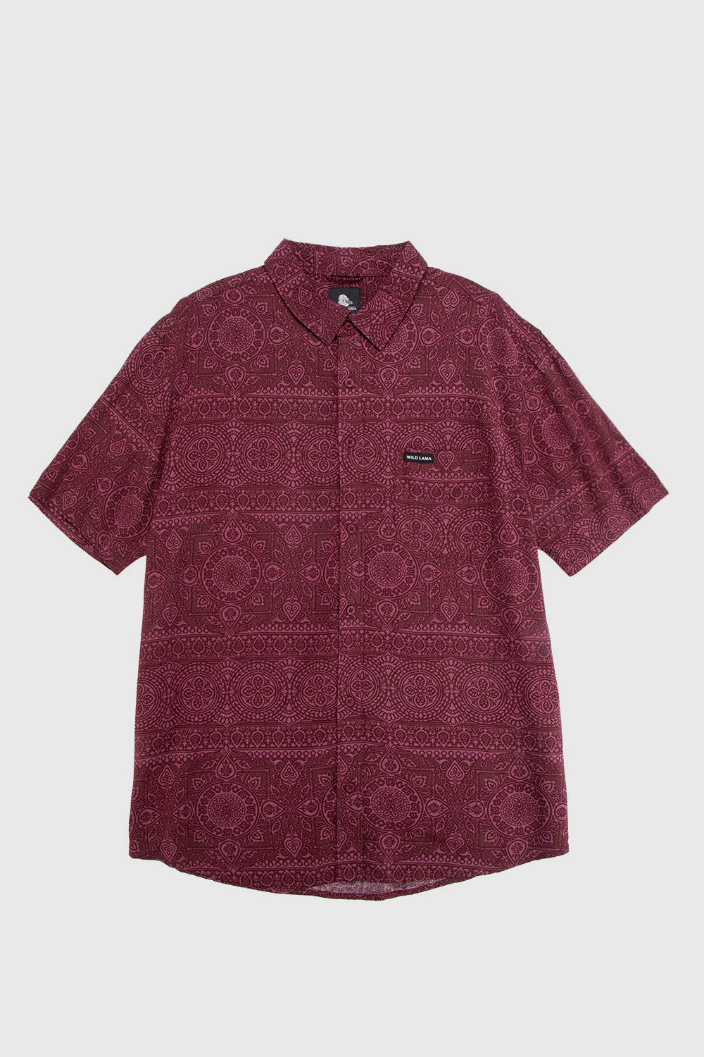 Guayabera Mero Tribal Burdeo Hombre ECOVERO™