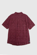 Guayabera Mero Tribal Burdeo Hombre ECOVERO™-2