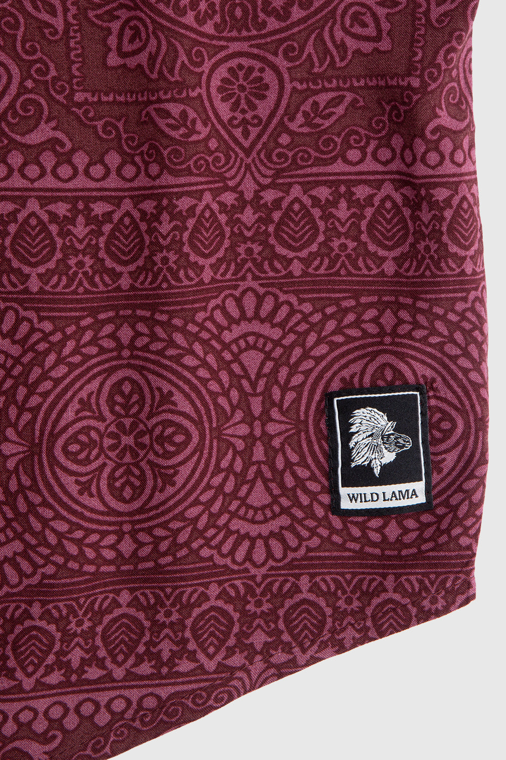 Guayabera Mero Tribal Burdeo Hombre ECOVERO™