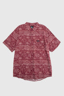 Camisa Mero Tribal Crudo Burdeo Hombre ECOVERO™-8