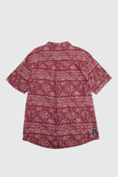 Camisa Mero Tribal Crudo Burdeo Hombre ECOVERO™-9