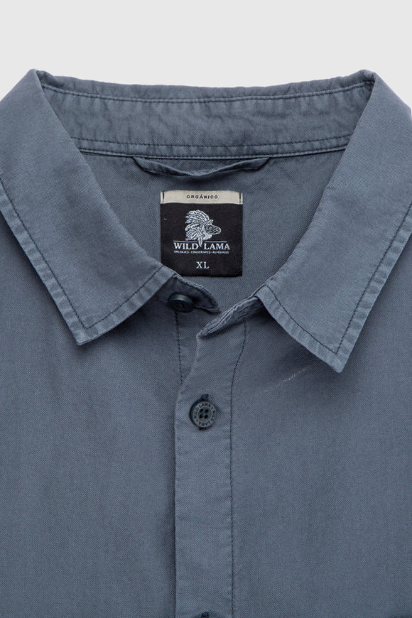 Camisa Pinco Orgánica Azul Hombre