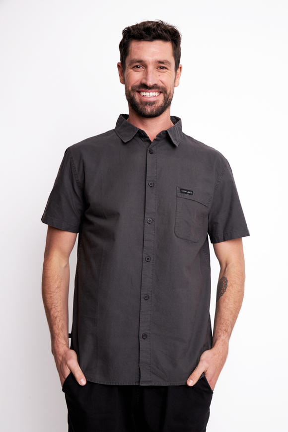 Camisa Pinco Orgánica Negra Hombre
