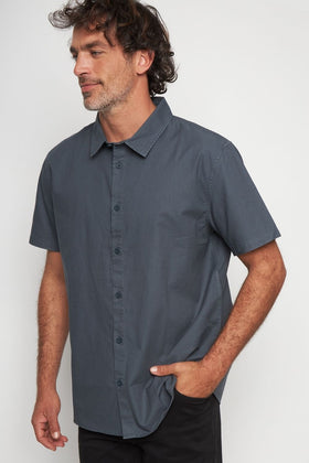 Camisa Pinco Orgánica Azul Hombre - 0