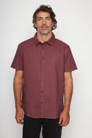Camisa Pinco Orgánica Burdeo Hombre-3