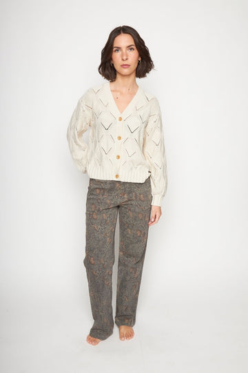 Cárdigan Astra Orgánico Beige Mujer - 0