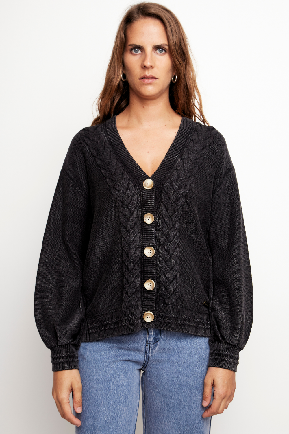 Cardigan Sani Orgánico Marengo Mujer - 0