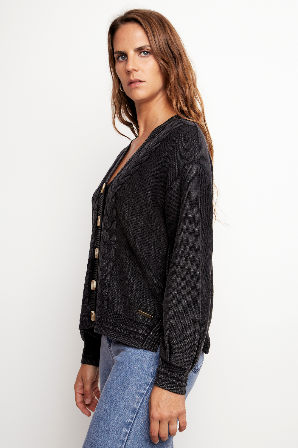 Cardigan Sani Orgánico Marengo Mujer