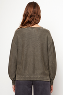 Cardigan Sani Orgánico Verde Mujer-4