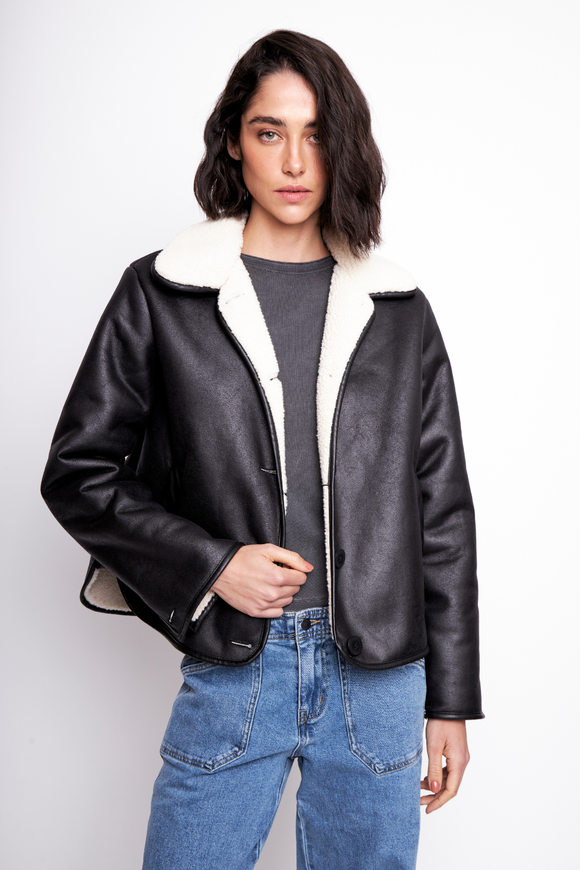 Chaqueta Florie Reciclada Negra Mujer