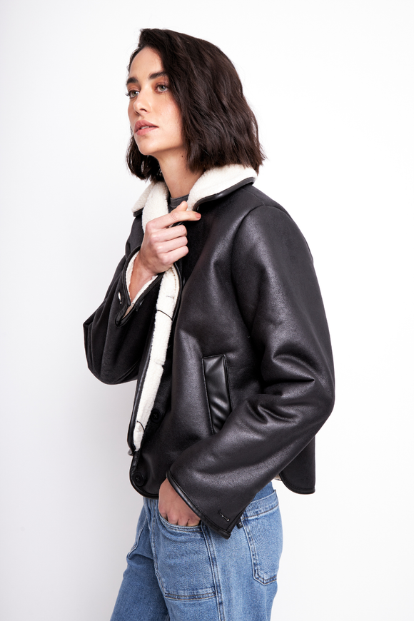 Chaqueta Florie Reciclada Negra Mujer