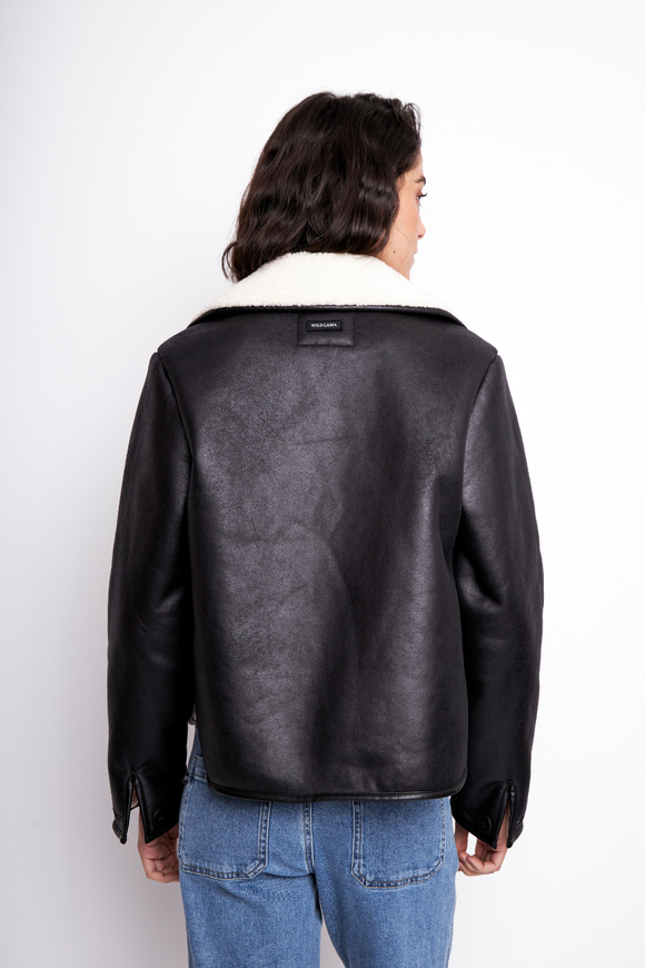 Chaqueta Florie Reciclada Negra Mujer