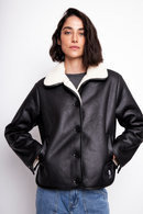 Chaqueta Florie Reciclada Negra Mujer-4