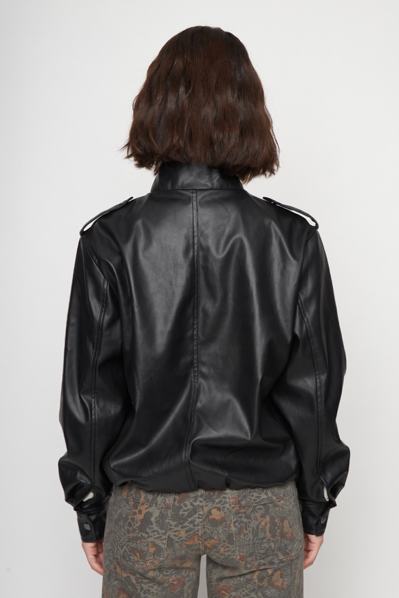 Chaqueta Maite PU Reciclada Negra Mujer