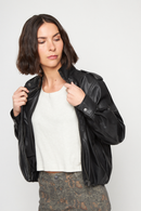 Chaqueta Maite PU Reciclada Negra Mujer-1
