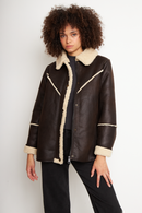 Chaqueta Nivara Reciclada Café Mujer-3