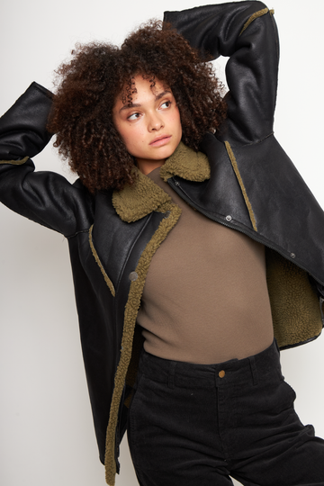 Chaqueta Nivara Reciclada Negro Mujer - 0