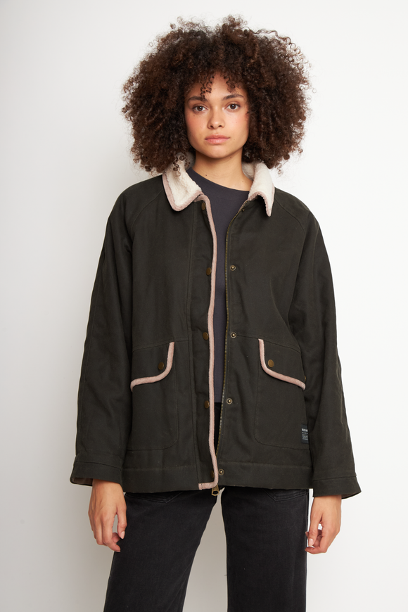 Chaqueta Reda Wax Orgánica Verde Mujer