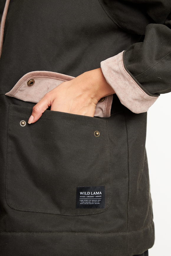 Chaqueta Reda Wax Orgánica Verde Mujer