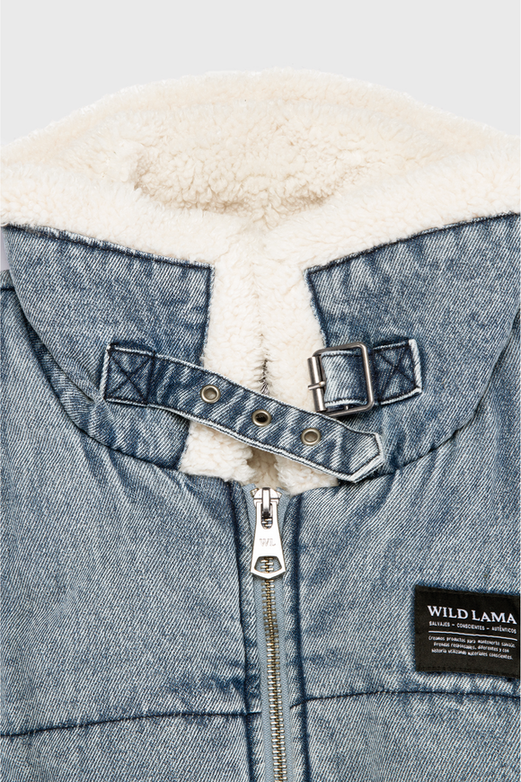 Chaqueta Sur Puffa Orgánica Denim Mujer