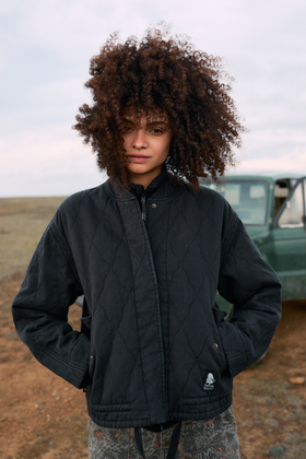 Chaqueta Zepa Orgánica Negra Mujer
