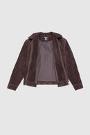 Chaqueta Elsa Reciclada Café Mujer-11