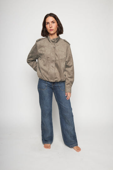 Chaqueta Maite Reciclada Café Claro Mujer - 0